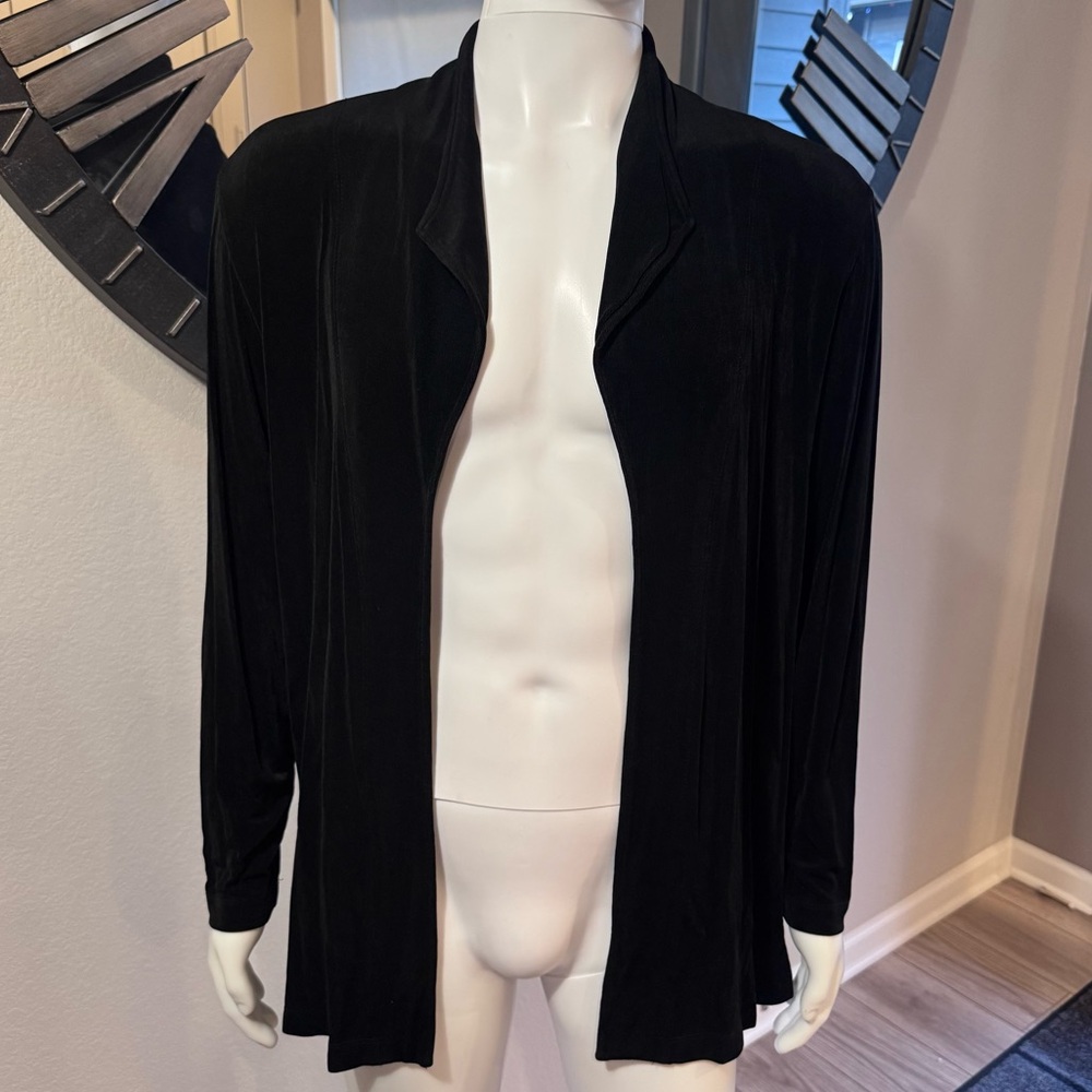 Chico's Black Open-Front Cardigan - Picture 2 of 7